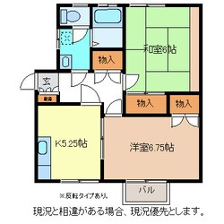 戸根川コーポの物件間取画像